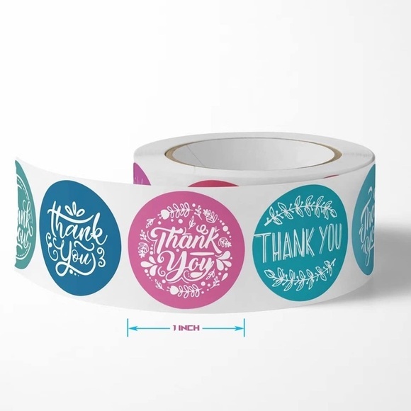 thank you stickers (variety pack) 1in round | shipping supplies packaging - Picture 4 of 6